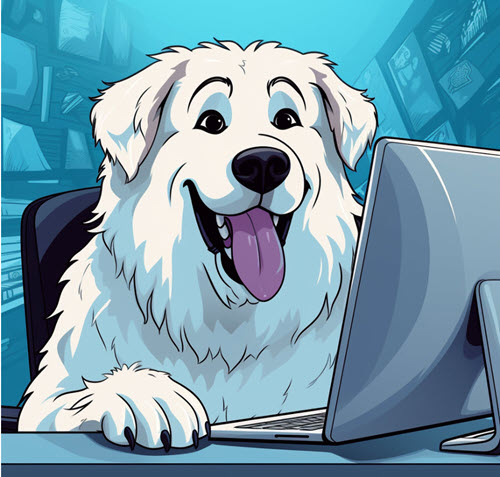 Just a Handsome Pooch Commiting Cyber Crime